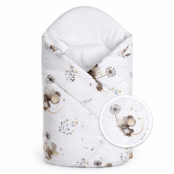 Baby Nellys Zavinovačka pro miminko Klasik Malá myška, bílá/béžová