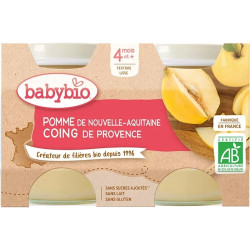 BABYBIO Jablko kdoule z Provence 2 x 130 g