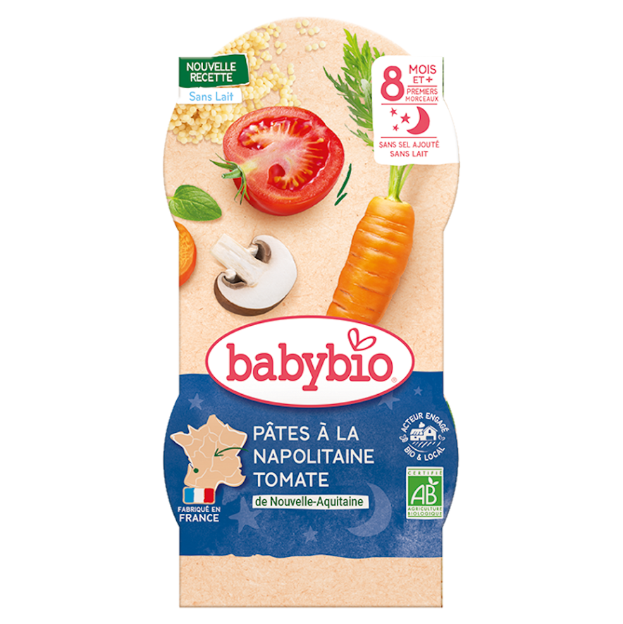 BABYBIO Neapolské těstoviny 2x200 g
