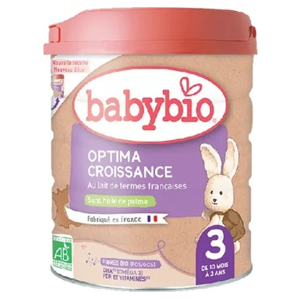 BABYBIO Optima 3 Pokračovací kojenecké mléko od 10 měsíce do 3 let BIO 800 g