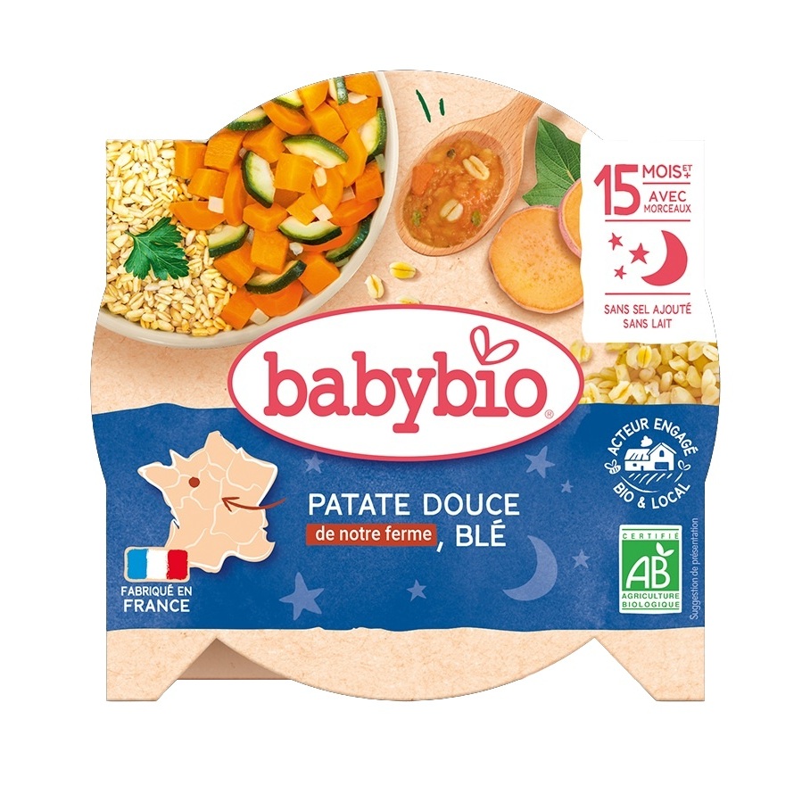 Babybio Sladký brambor, mrkev, cuketa a pšenice 260 g
