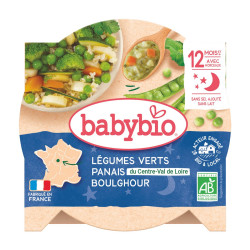 Babybio Zelená zelenina, pastinák a boulghour 230 g