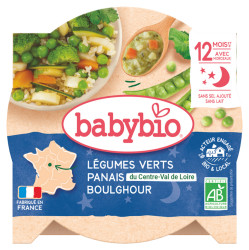 BABYBIO Zelená zelenina pastinák a boulghour s koriandrem 230 g