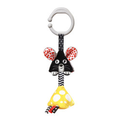 BABYONO Hračka závěsná kontrastní na C kroužku mouse