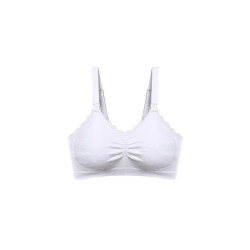 Babyono Kojící podprsenka s krajkou, bílá, D70-75 cm