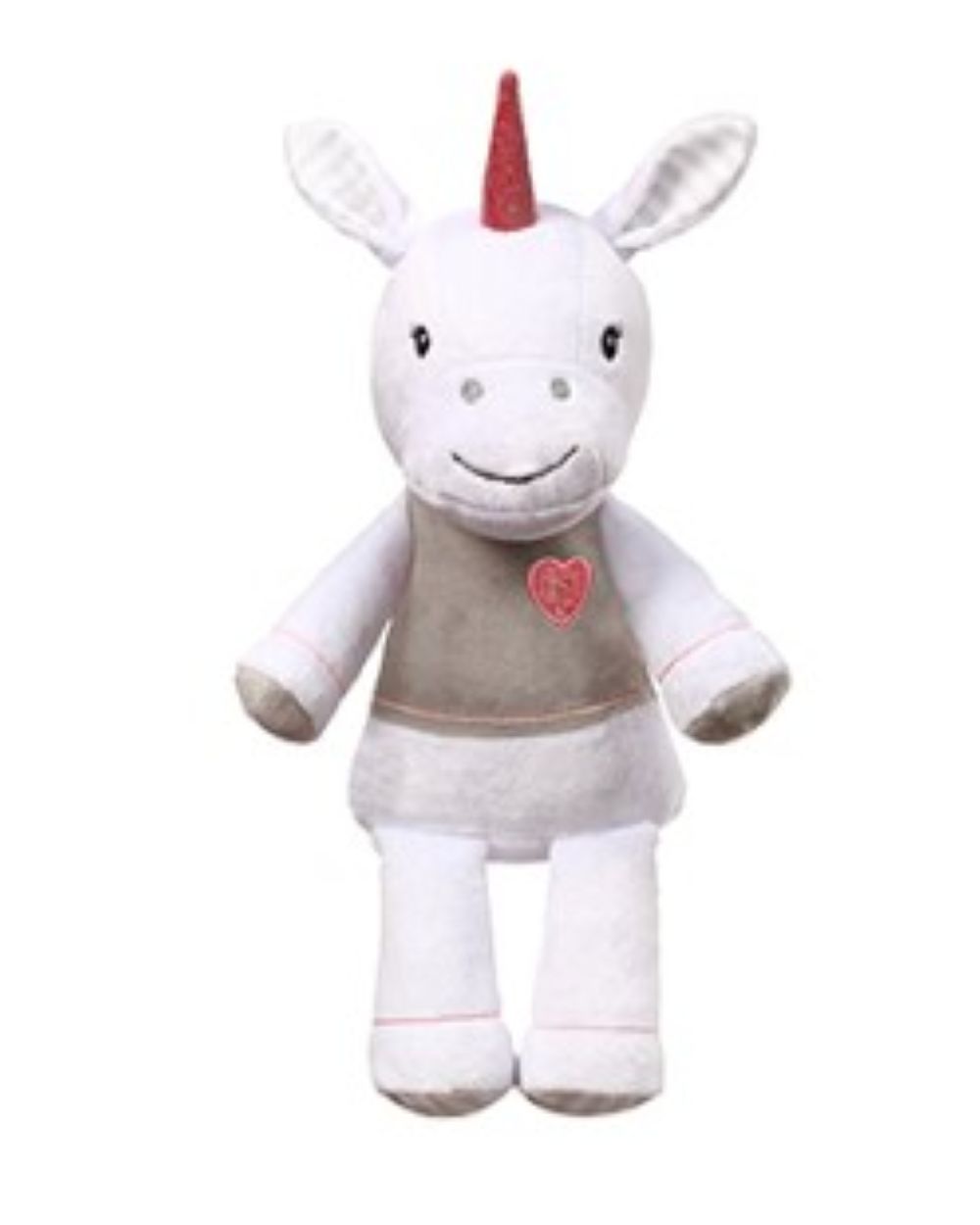 Babyono Plyšová hračka s chrastítkem Jednorožec, 60 cm - bílý