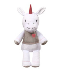 Babyono Plyšová hračka s chrastítkem Jednorožec, 60 cm - bílý