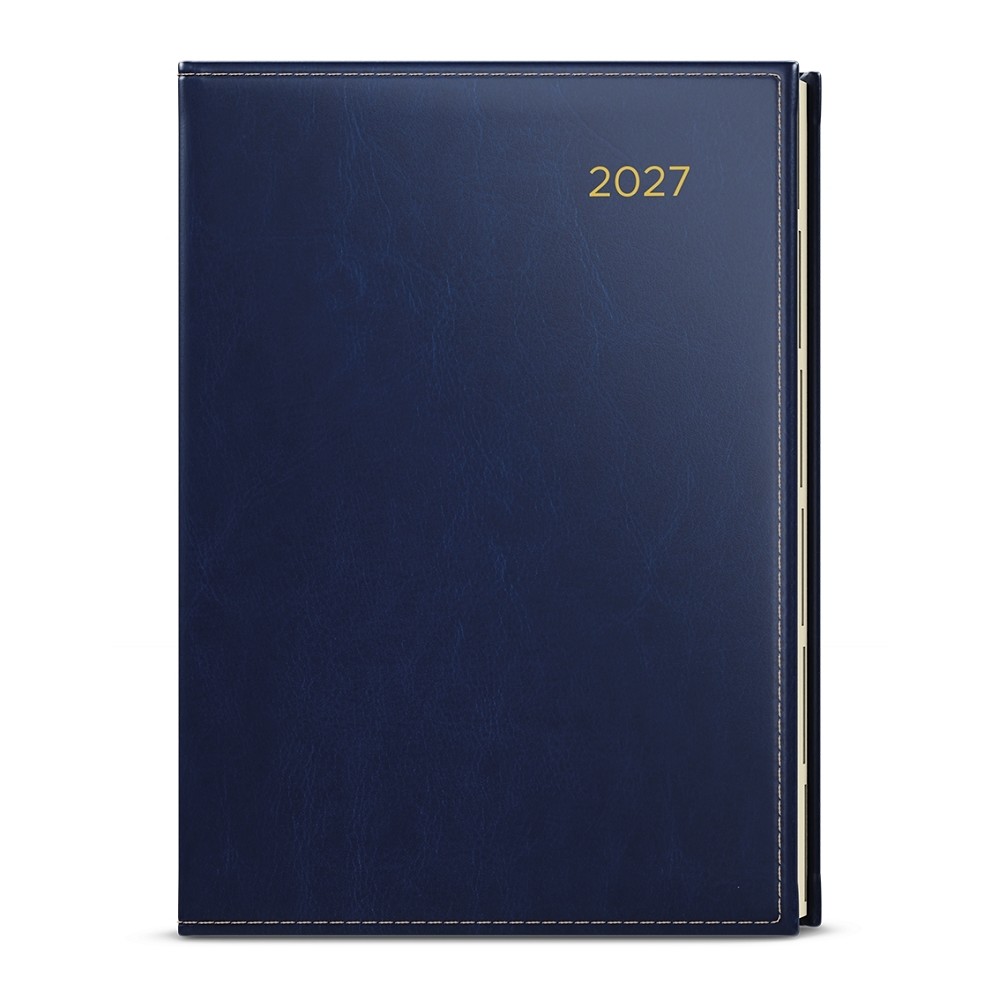 Baloušek Ctirad s výsekem Premier denní diář 2027, modrý, A5 14,3 × 20,5 cm