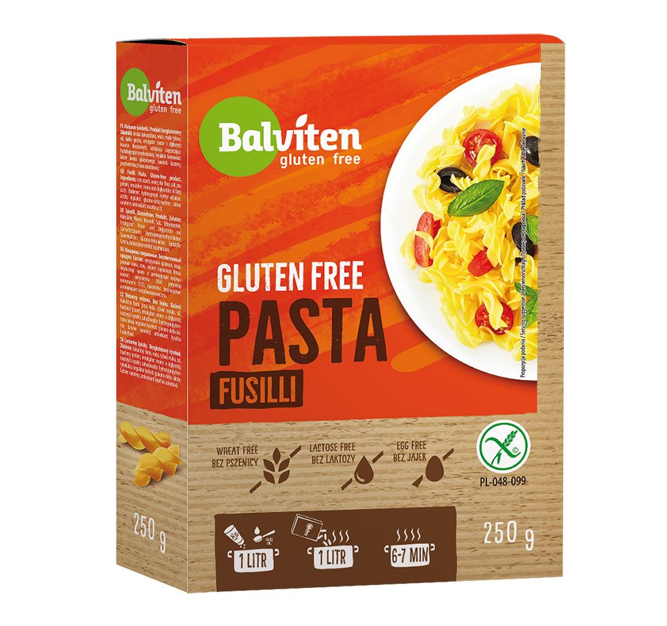 Balviten Fussili Pasta bezlepkové těstoviny 250 g