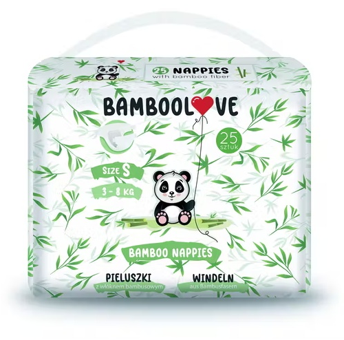 Bamboolove Pleny jednorázové Bambus vel. S 3-8 kg 25 ks