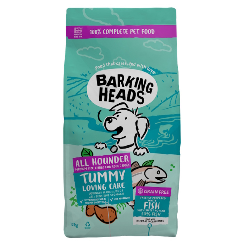 BARKING HEADS All Hounder Tummy Lovin' Care Fish granule pro psy, Hmotnost balení (g): 12 kg