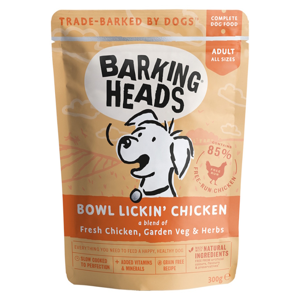 BARKING HEADS Bowl Lickin’ Chicken kapsička pro psy 300 g