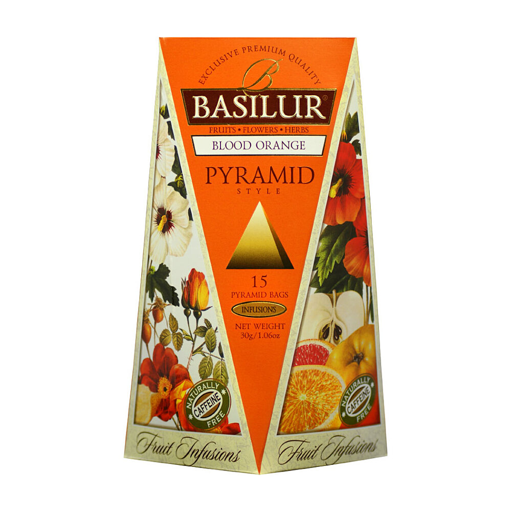 BASILUR Fruit blood orange pyramid ovocný čaj 15 sáčků