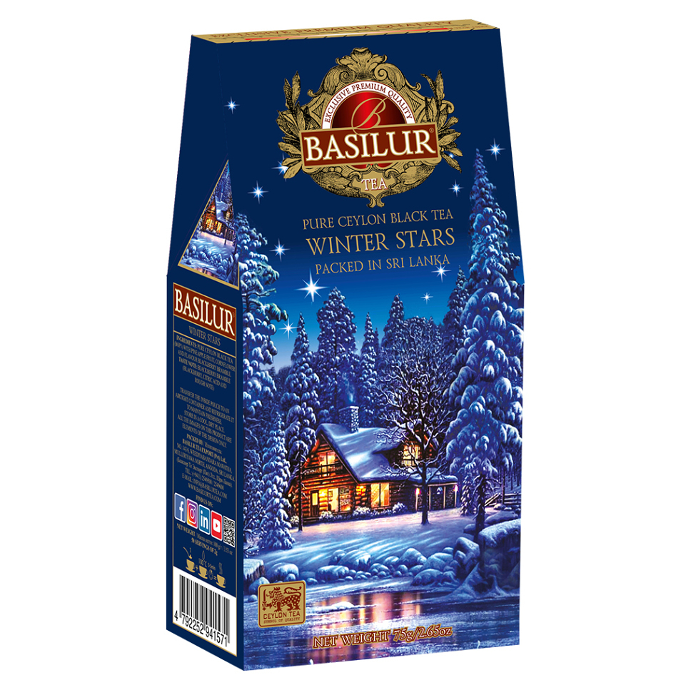 BASILUR Winter stars černý sypaný čaj 75 g