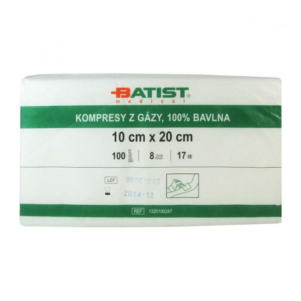 BATIST Gáza kompresní nesterilní 10 x 20 cm 100 kusů