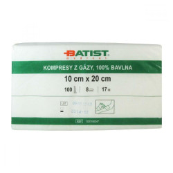 BATIST Gáza kompresní nesterilní 10 x 20 cm 100 kusů