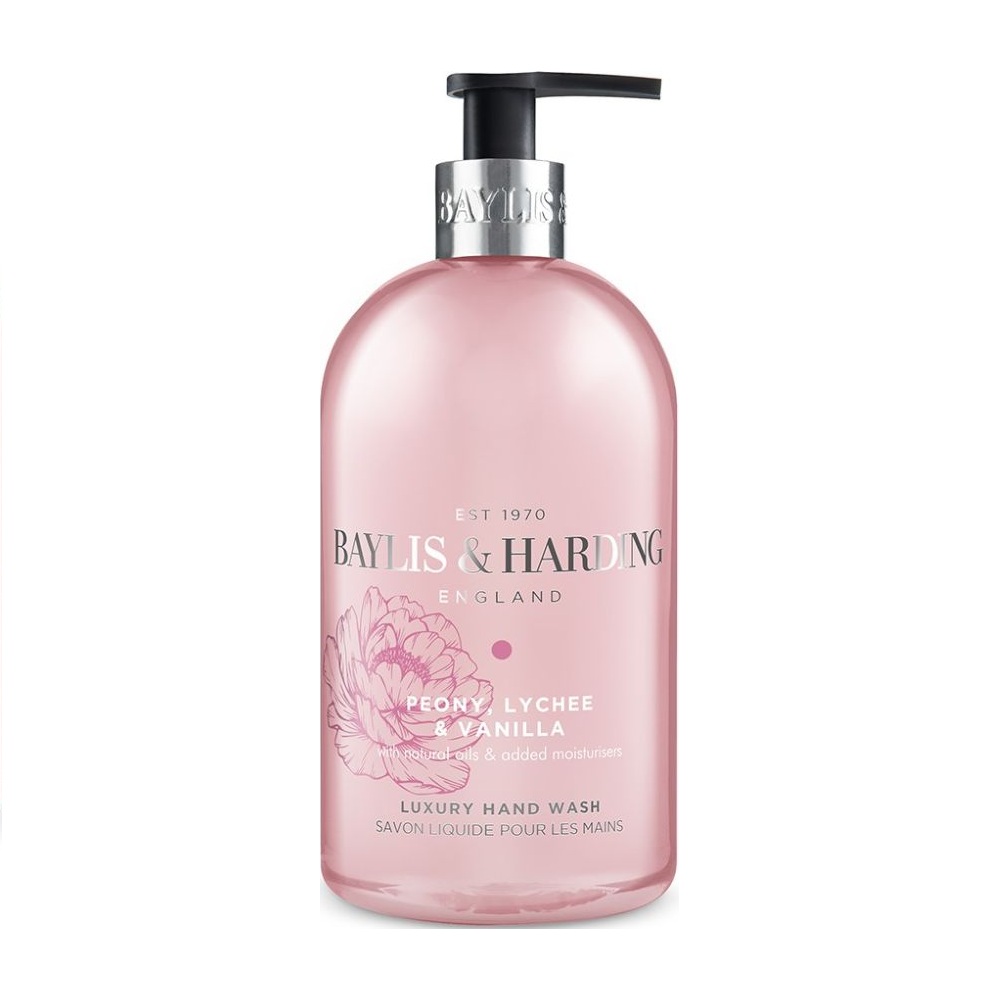 Baylis & Harding Tekuté mýdlo na ruce Pivoňka, Liči & Vanilka 500 ml