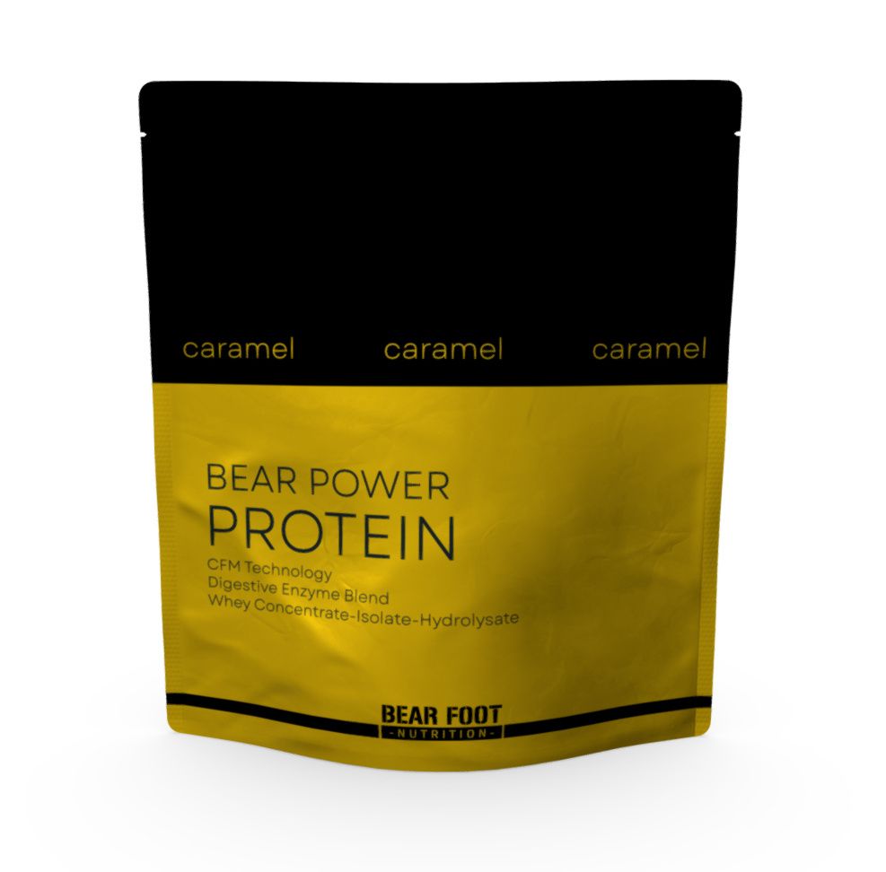 BEAR FOOT NUTRITION Power Protein slaný karamel 1000 g
