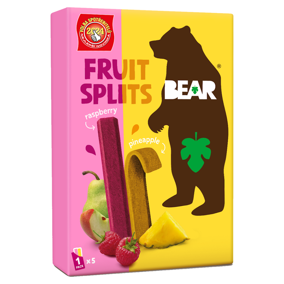 BEAR Fruit Splits malina a ananas 5 x 20 g