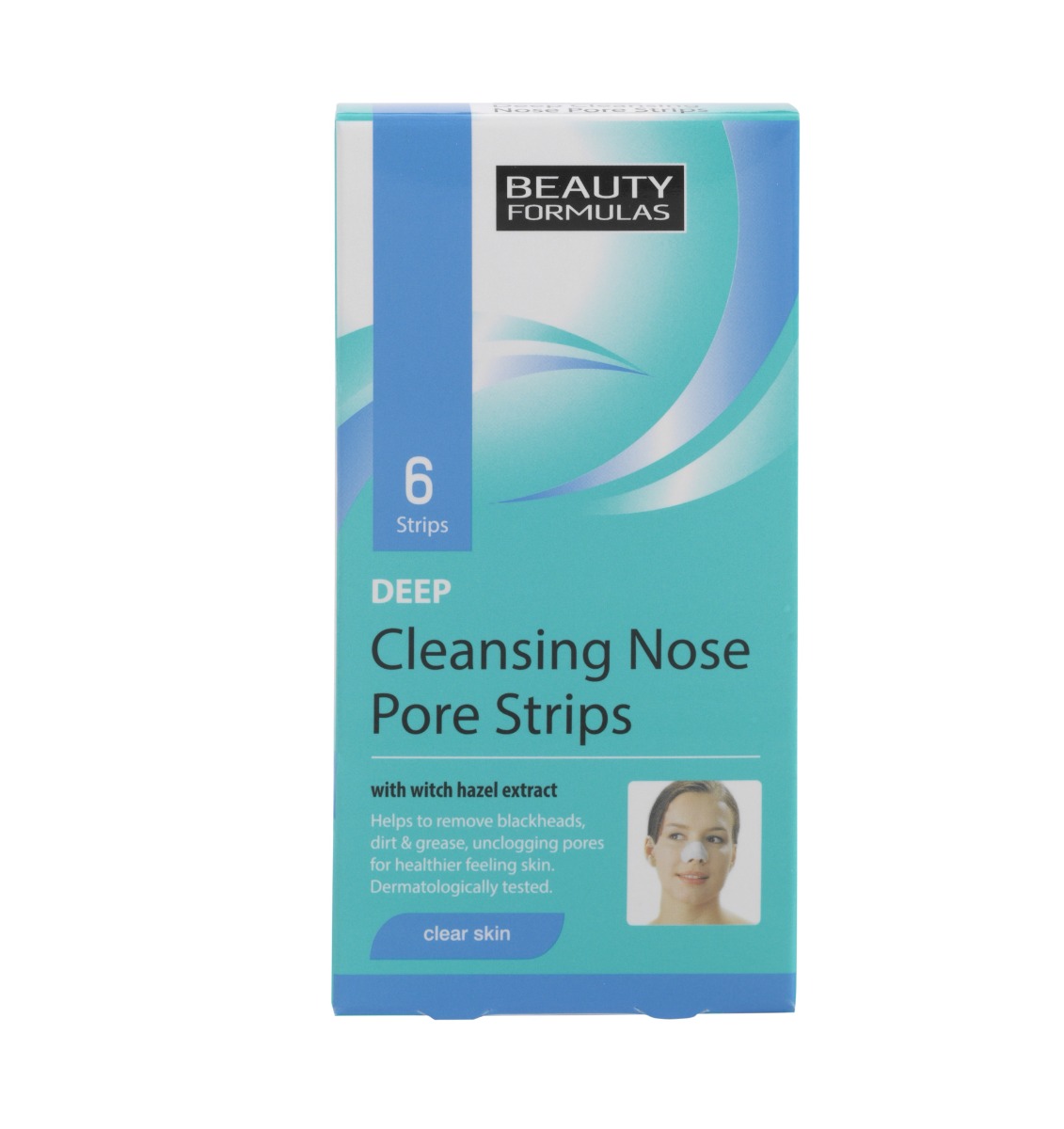 Beauty Formulas Hloubkově čisticí pásky na nos s vilínem 6 ks