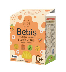 Bebis Kojenecký pudink s ovčím mlékem mango a broskev 140 g