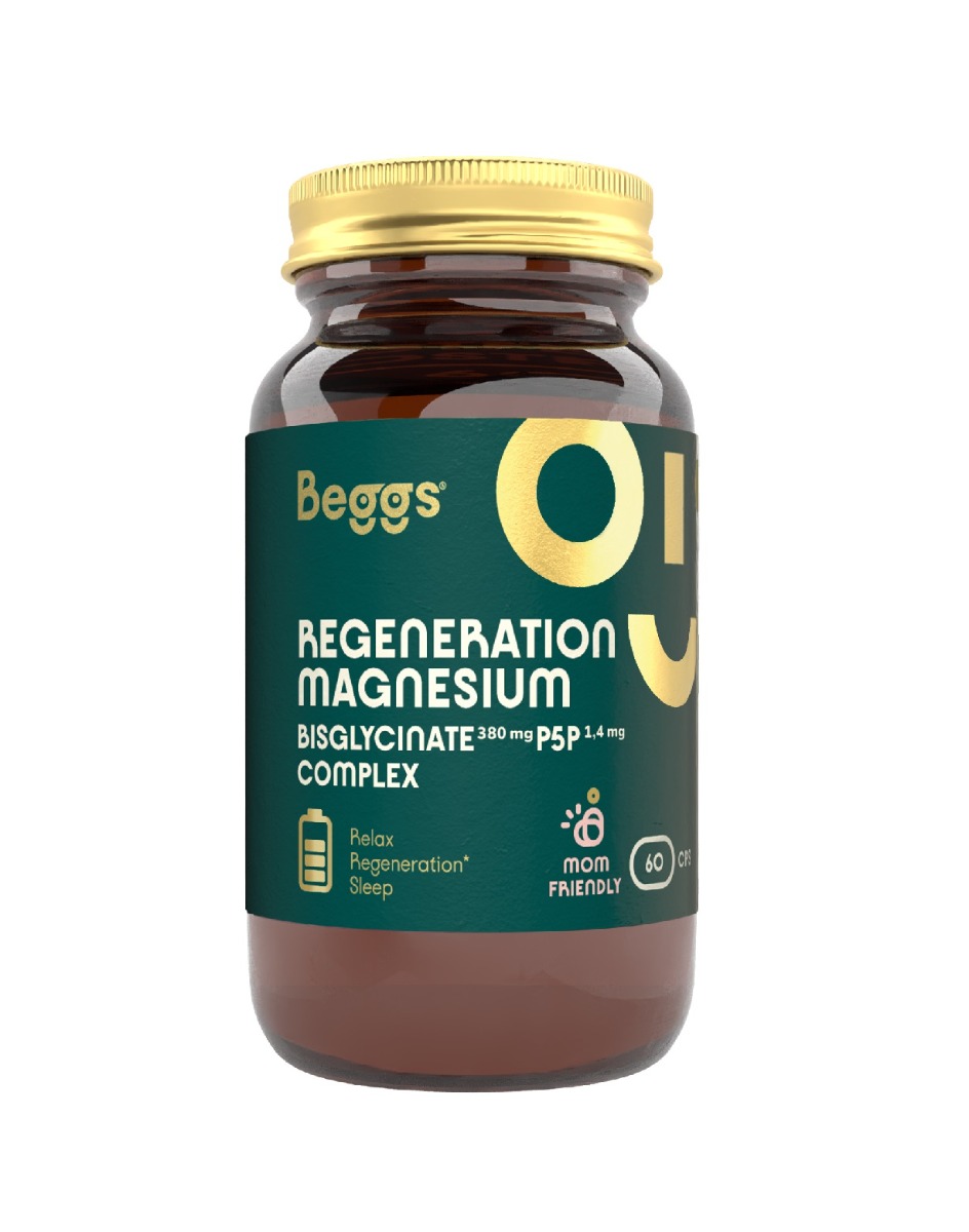Beggs Magnesium bisglycinate 380 mg + P5P Complex 60 kapslí