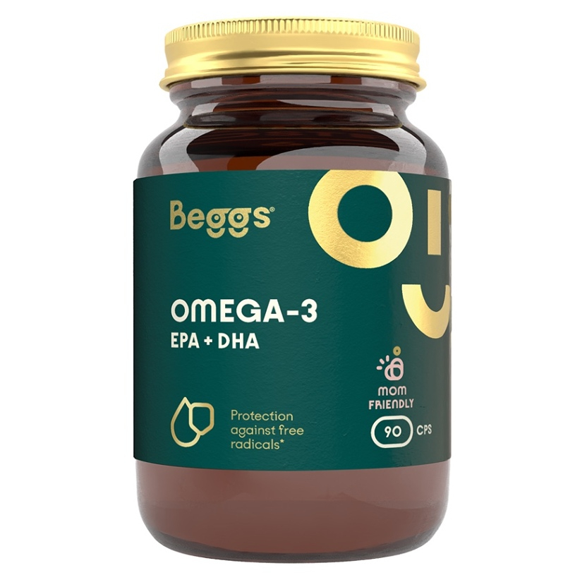 BEGGS Omega 3 a EPA + DHA 90 kapslí