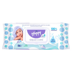 BELLA HAPPY Baby čistící ubrousky aqua care 56 kusů