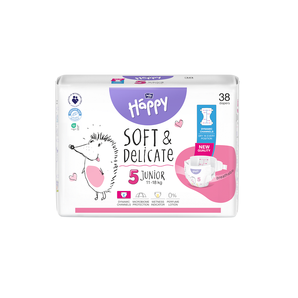 BELLA HAPPY Baby junior 11 - 18 kg 38 kusů