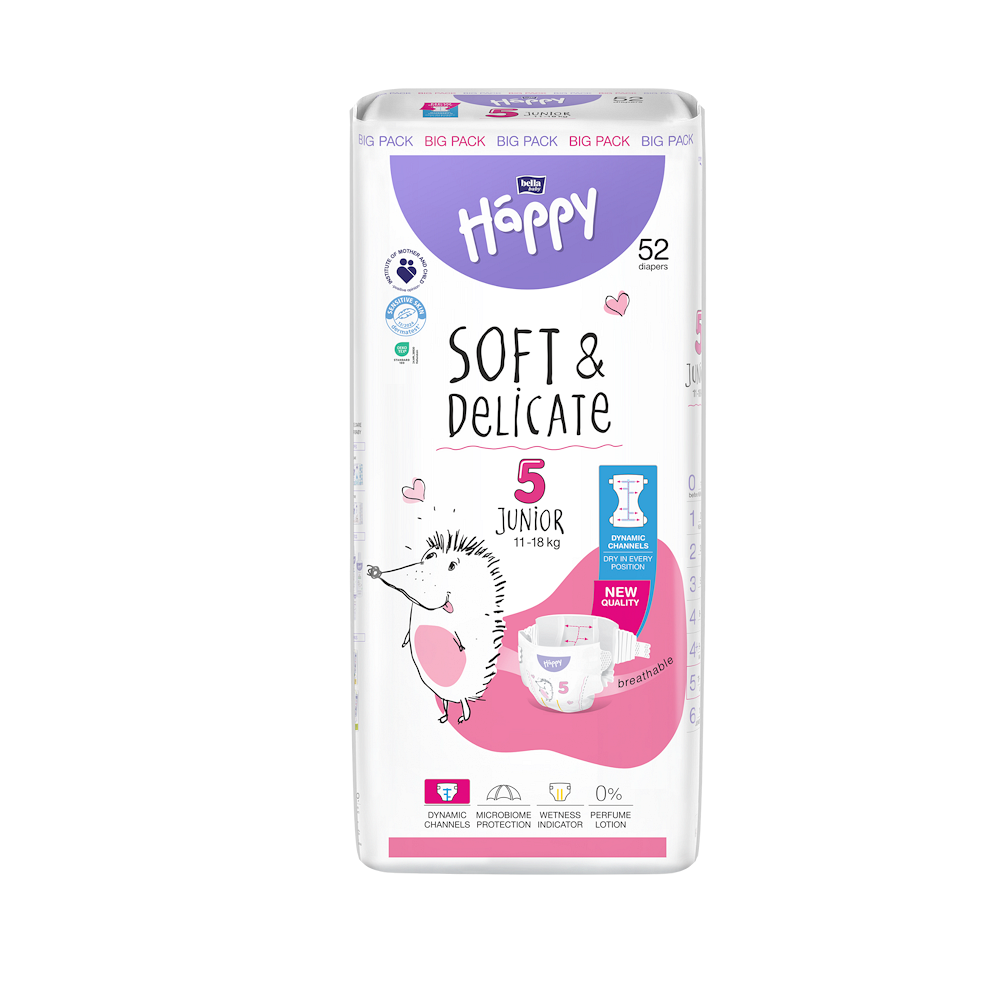 BELLA HAPPY Baby junior 11 - 18 kg 52 kusů