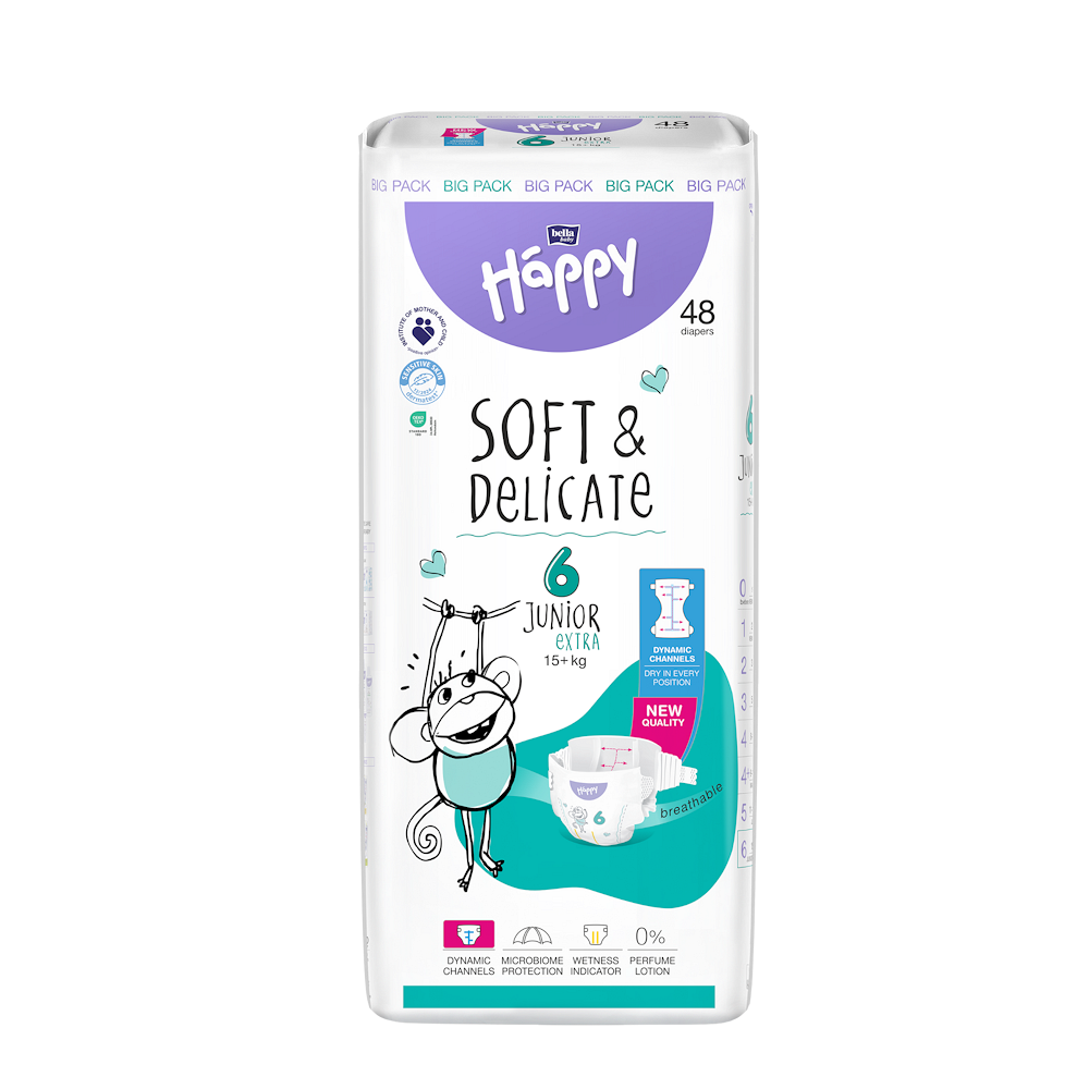 BELLA HAPPY Baby junior extra 15+kg 48 kusů