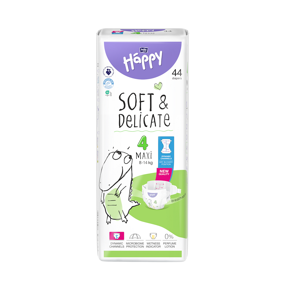 BELLA HAPPY Baby maxi 8 - 14 kg 44 kusů, poškozený obal