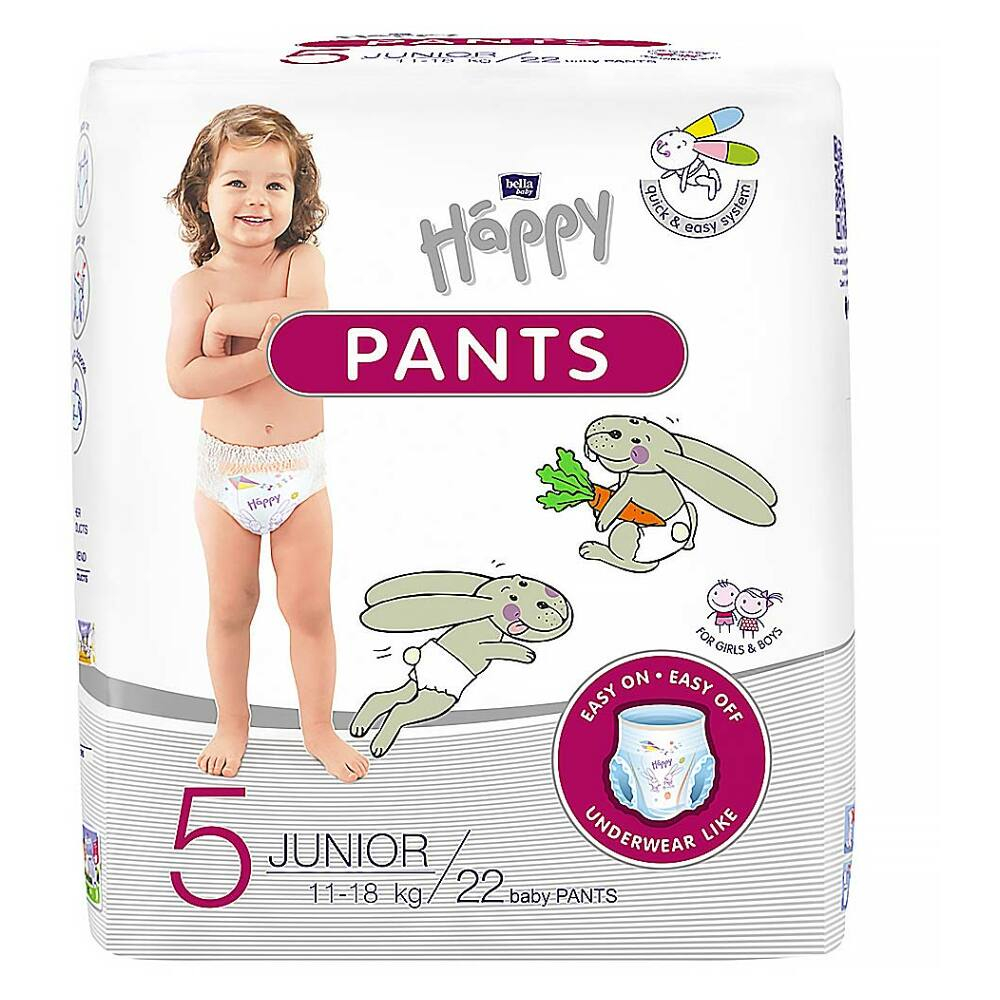 BELLA HAPPY Baby pants junior plenkové kalhotky 11 - 18 kg 22 kusů