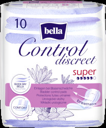 BELLA Lady Control Discreet Super urologické vložky 10 ks