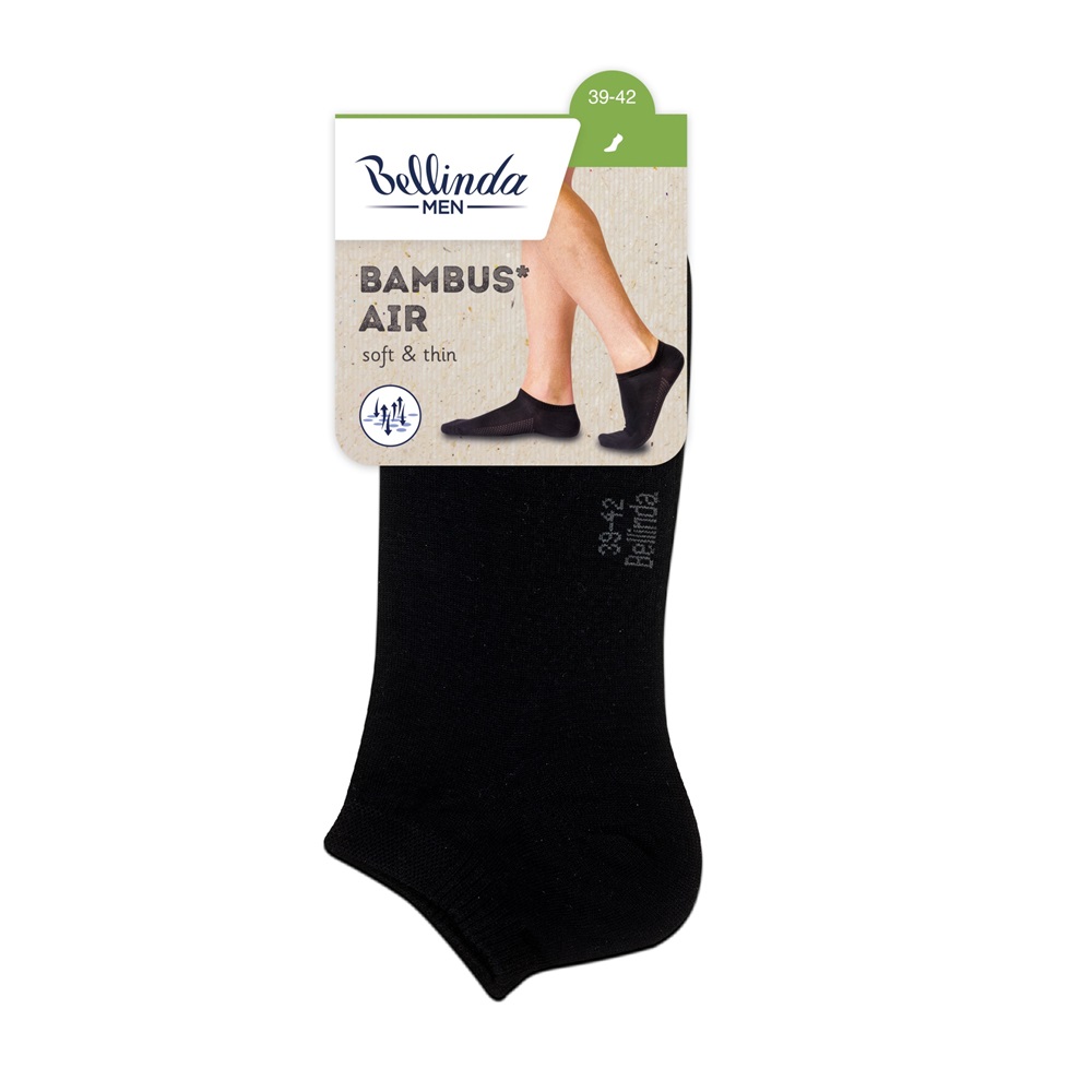 Bellinda Pánské nízké bambusové ponožky vel. 39–42 1 pár černé