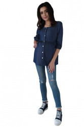 bemaamaa Těhotenská tunika kr. rukáv - granát, vel. L