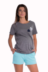 bemaamaa Těhotenské,bavlněné kraťasy s odpáratelným pásem - Máta, vel. M