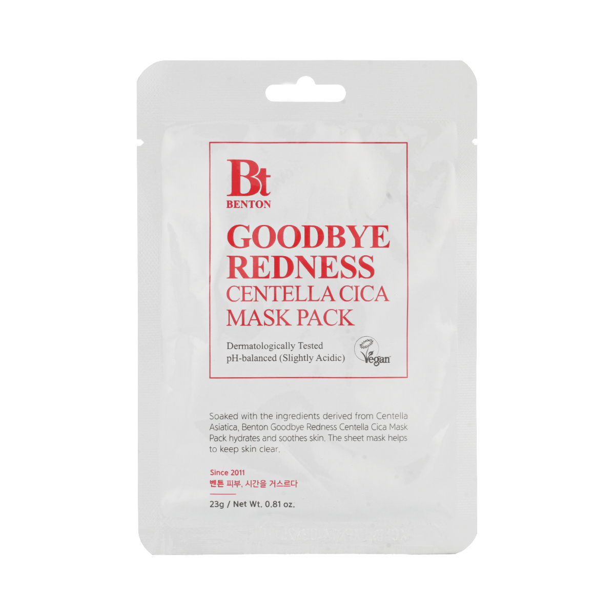 Benton Goodbye Redness Centella Cica Mask Pack 23 g