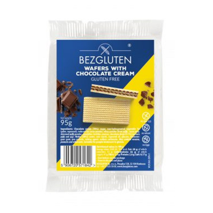 BEZGLUTEN Oplatky s příchutí čokoládovou bez lepku 95 g