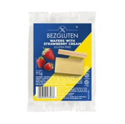 BEZGLUTEN Oplatky s příchutí jahodovou bez lepku 95 g