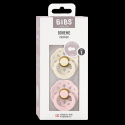 BIBS Boheme Dudlíky z přírodního kaučuku Ivory / Blossom 2 ks