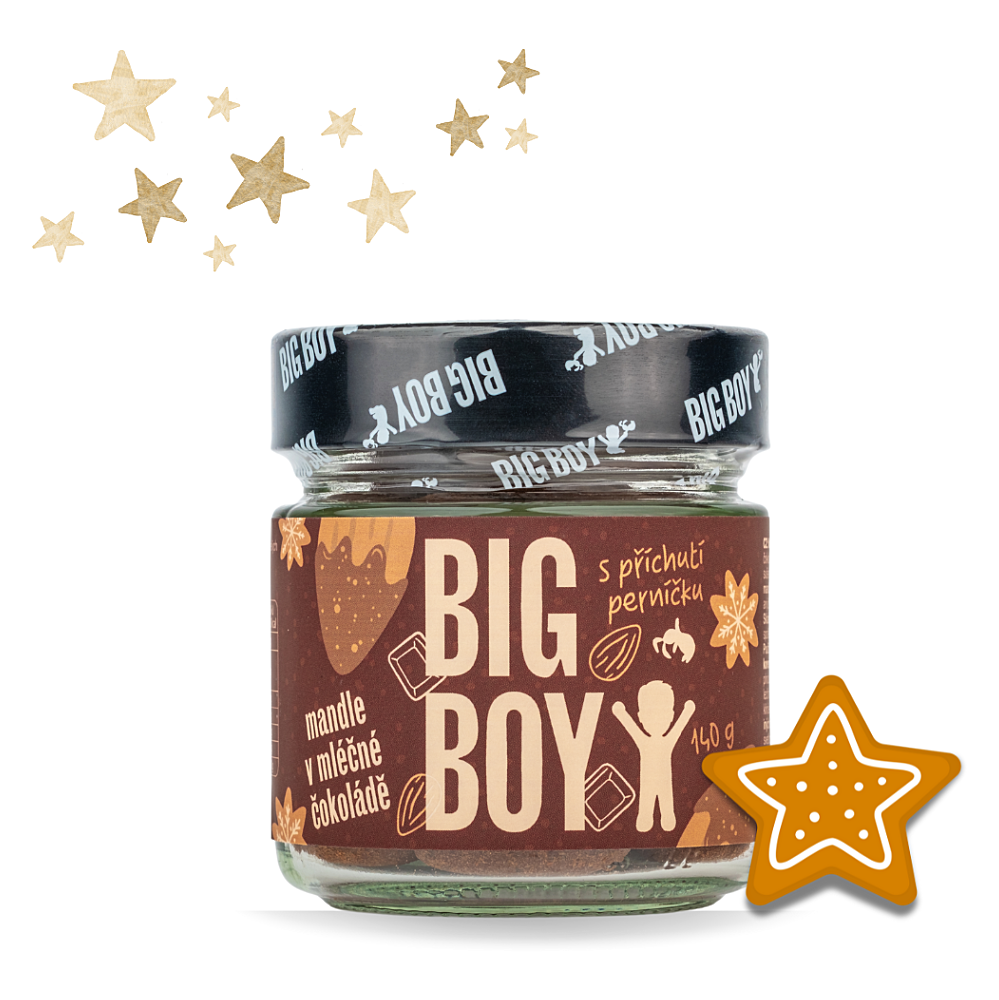 BIG BOY Mandle v mléčné čokoládě s perníkovým kořením 140 g