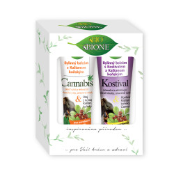 BIO BIONE Cannabis balzám + Kostival balzám dárková kazeta 2 ks