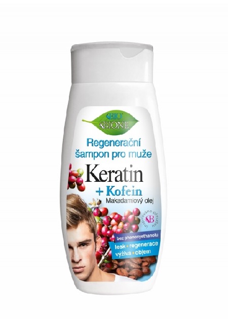 BIO BIONE Keratin + Kofein Regenerační šampon pro muže 260 ml
