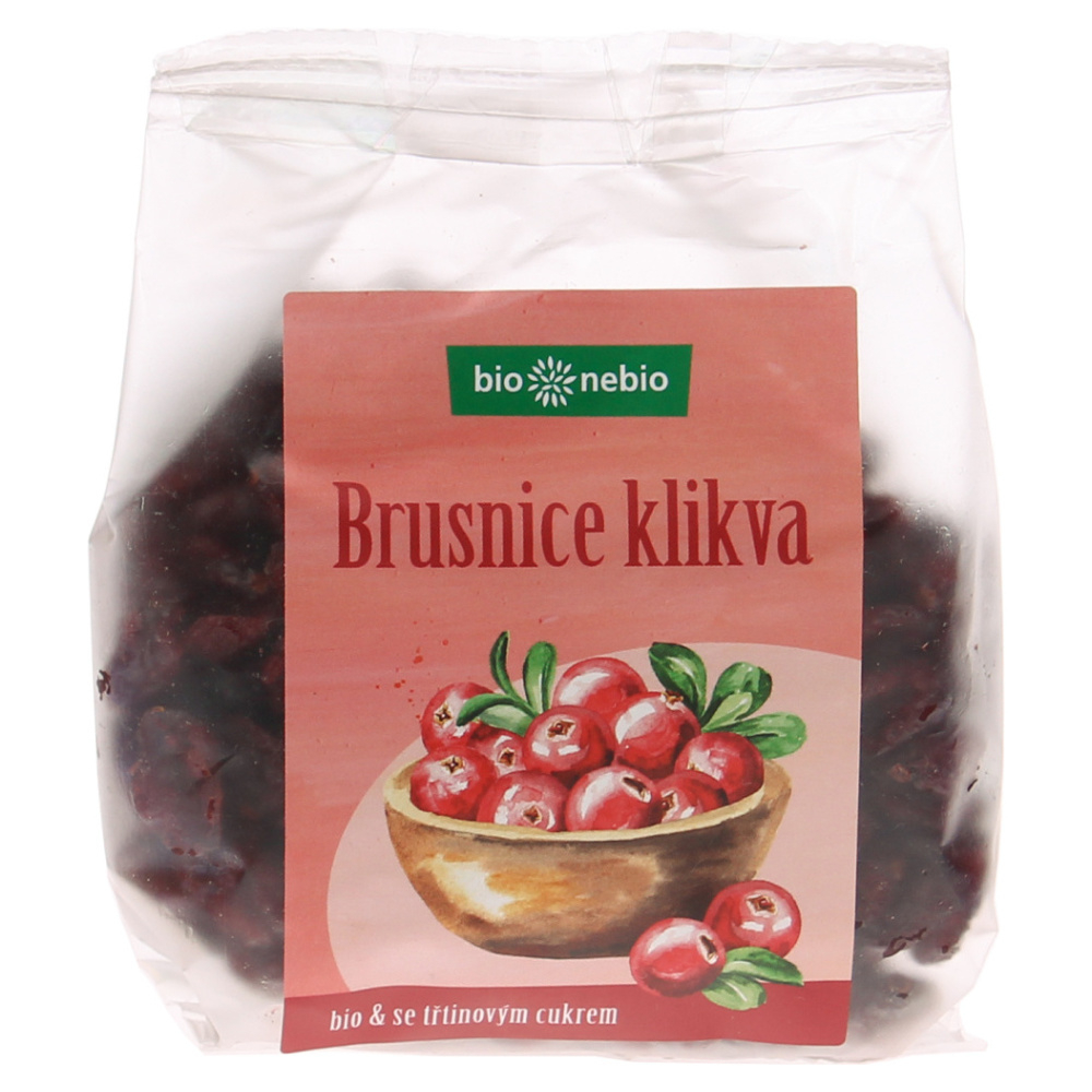 BIO NEBIO Brusnice klikva se třtinovým cukrem  BIO 200 g