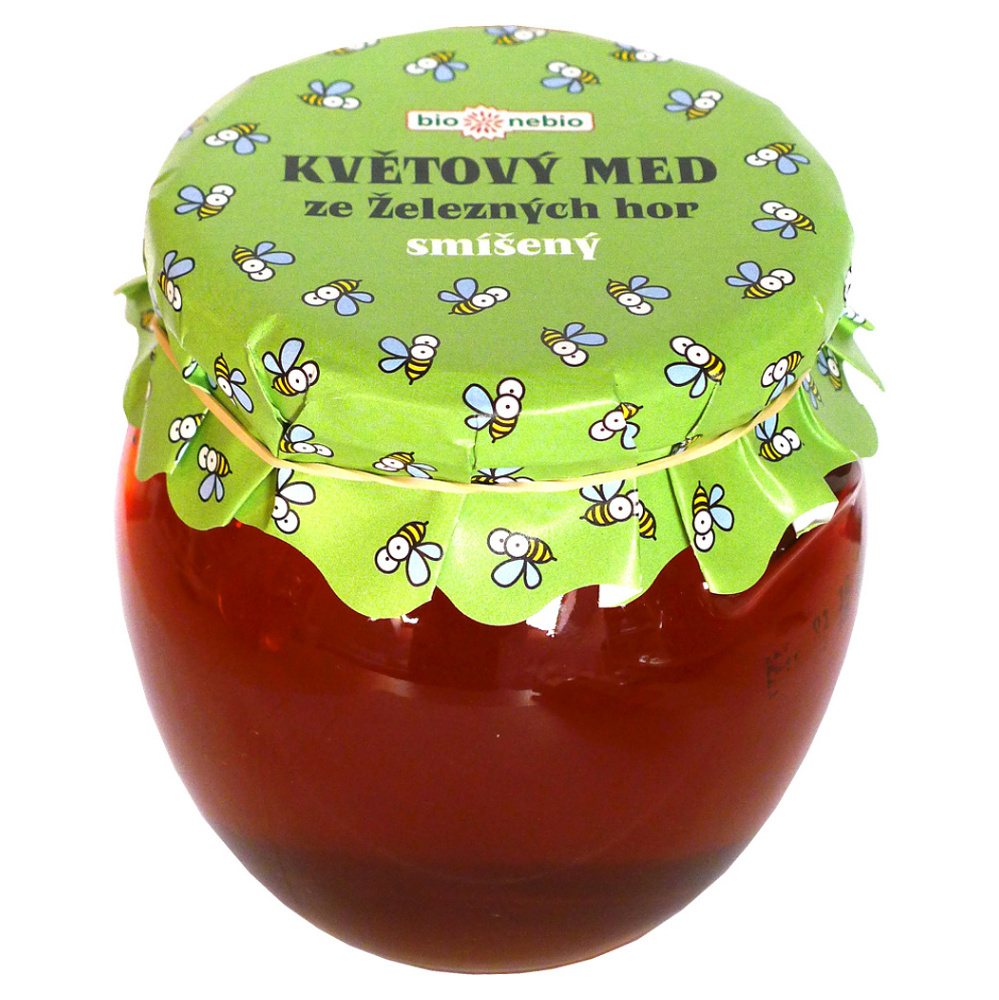 BIO NEBIO Květový med ze Železných hor smíšený 650 g