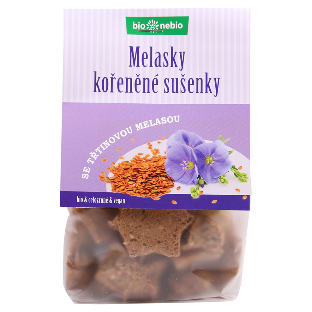 BIO NEBIO Melasky celozrnné sušenky BIO 130 g