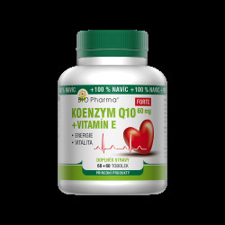 BIO PHARMA Koenzym Q10 forte 60 mg + vitamín E 60+60 tobolek