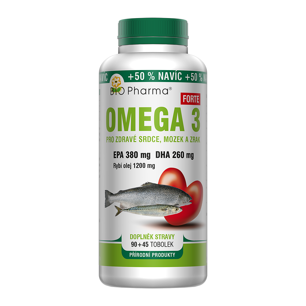 BIO PHARMA Omega 3 Forte 1200 mg + EPA + DHA 90+45 tobolek