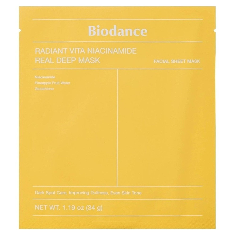 BIODANCE Radiant Vita Niacinamide Rozjasňující pleťová maska 34 g